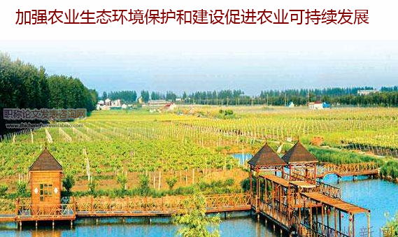 加強農業生態環境保護和建設促進農業可持續發展