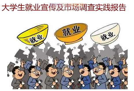 大學(xué)生就業(yè)宣傳及市場調(diào)查實踐報告
